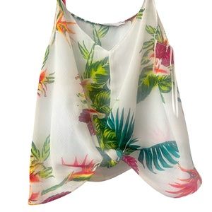Floral spaghetti strap lush top